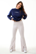 Load image into Gallery viewer, SELF LOVE slit pants- beige