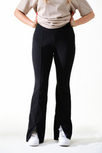 Load image into Gallery viewer, SELF LOVE slit pants- black